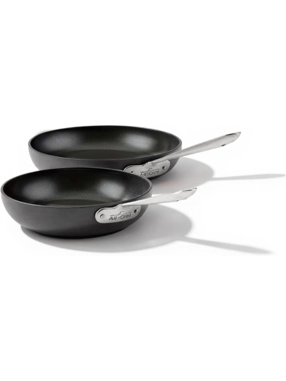 Nonstick 2-Piece Fry Pan Set, Induction Ready Cookware, Durable & Easy Clean